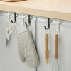 Stainless Steel Over-the-Door Hooks for Kitchen and Bathroom Storage