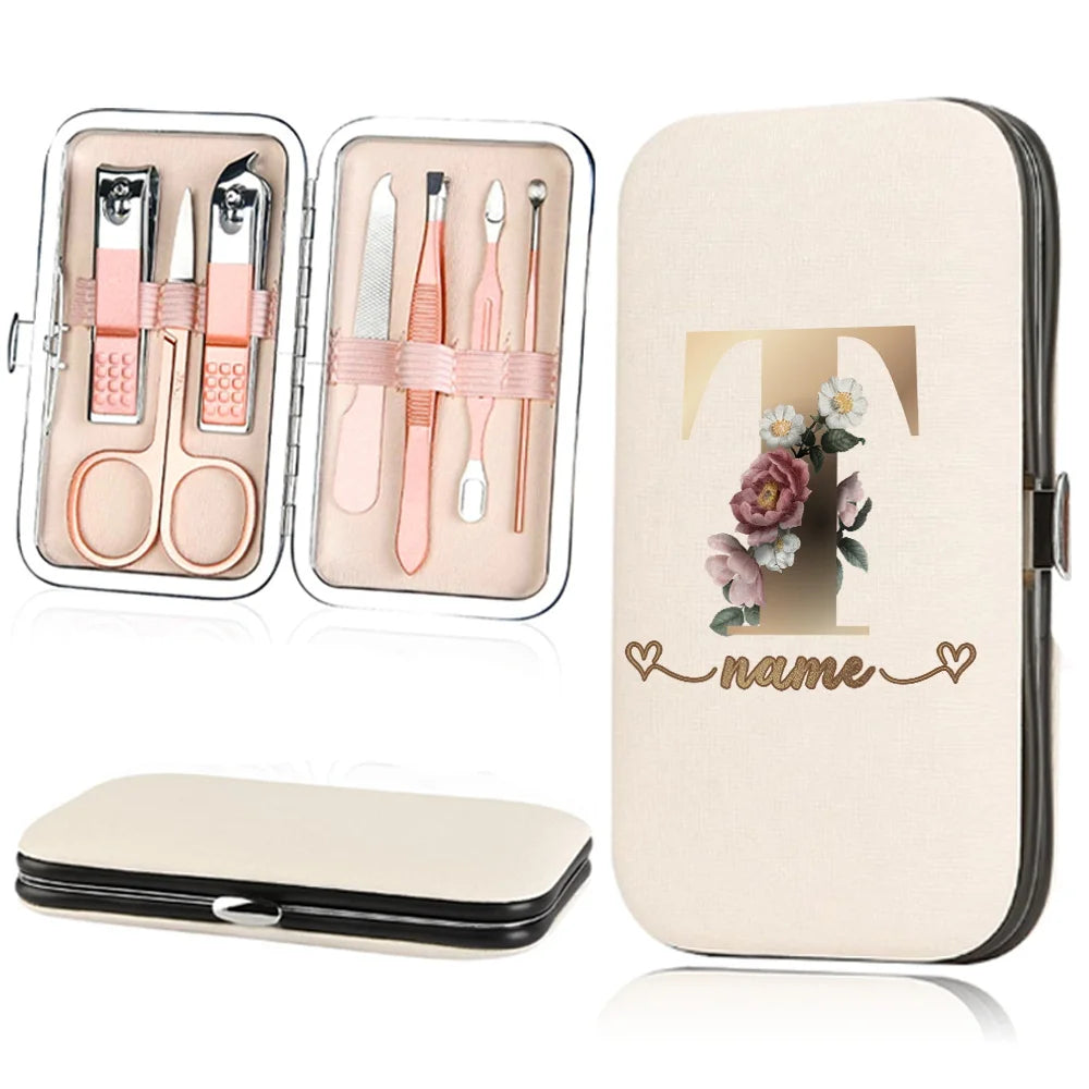 Portable Stainless Steel Manicure & Pedicure Set with Organizer Case