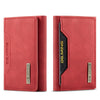Vintage Leather Trifold Wallet with Magnetic Closure