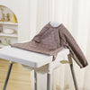 Snap Button Waterproof Baby Feeding Bib with Long Sleeves