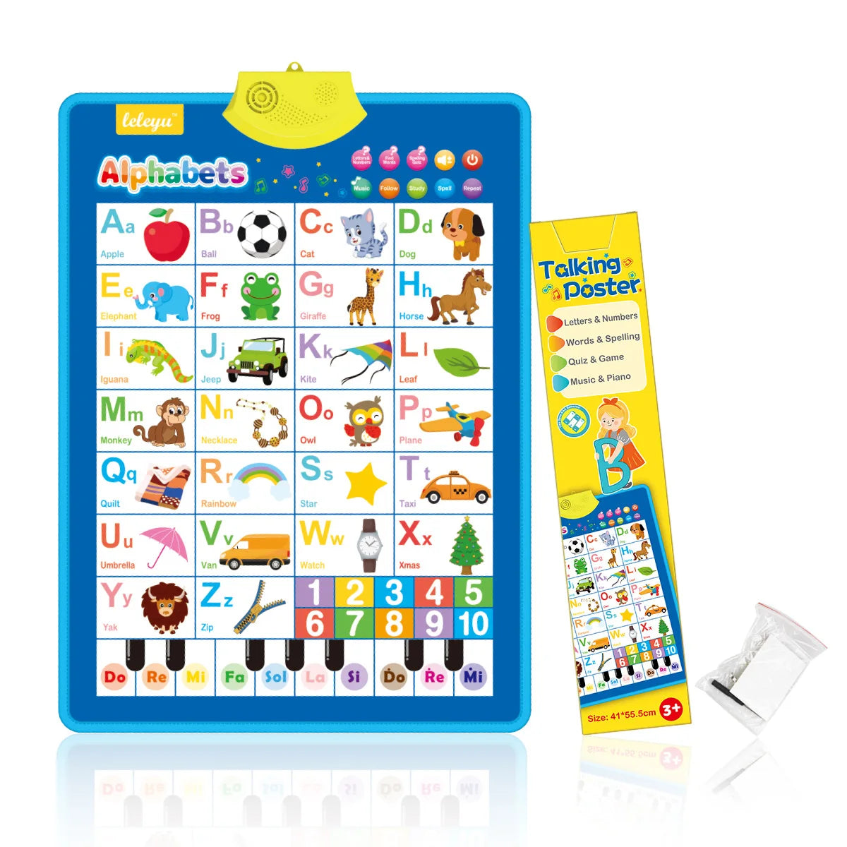 Interactive Alphabet & Number Learning Wall Chart for Toddlers