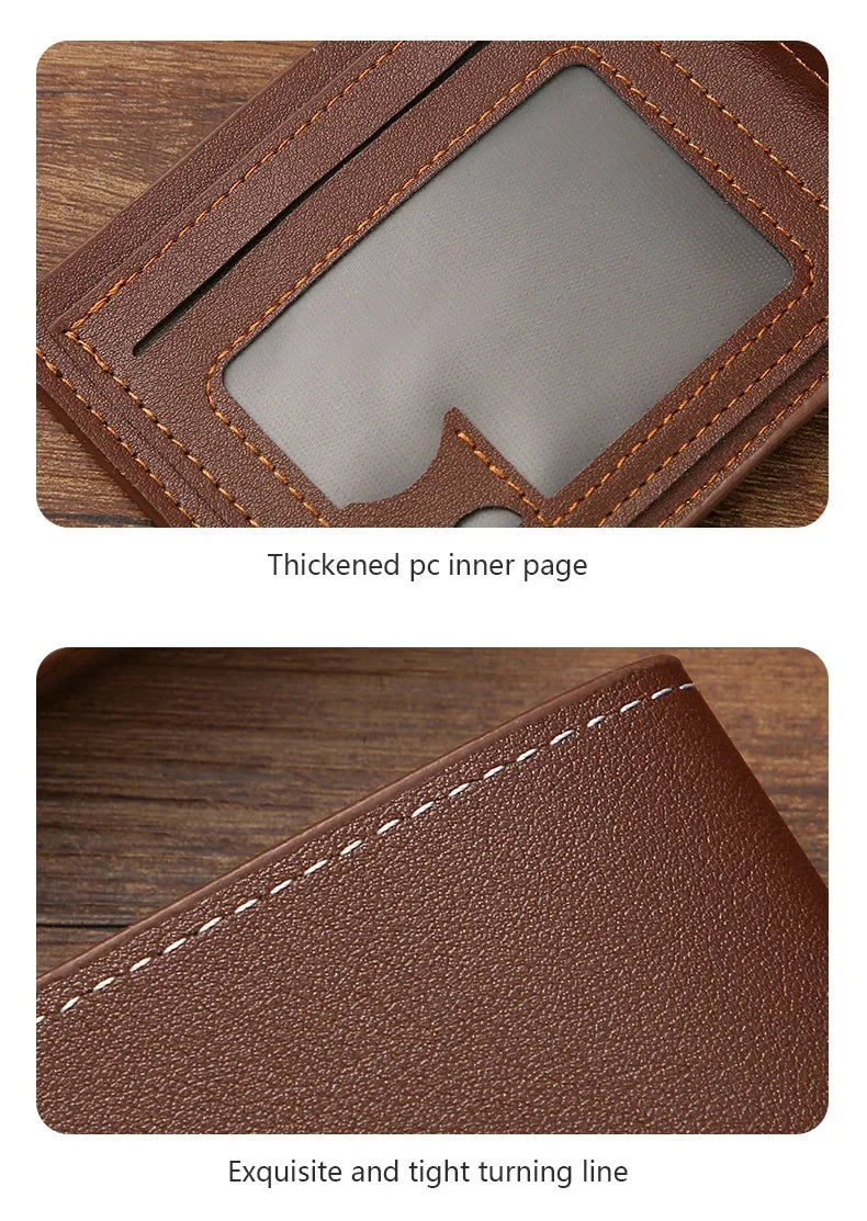 Slim RFID-Blocking Leather Bifold Wallet with Cash Clip