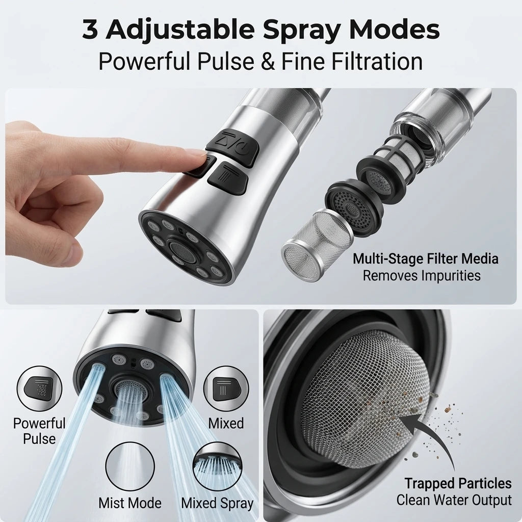 360° Kitchen Faucet Aerator Extender