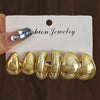 Vintage Gold Plated Hoop Earring Set