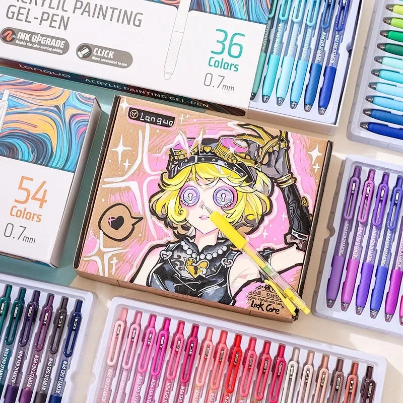 3D Embossed Acrylic Gel Pens - 6/144 Color Options