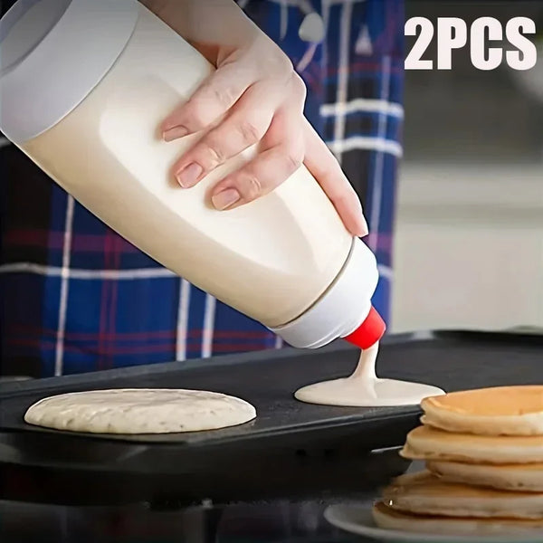 Pancake Batter Dispenser with Wire Whisk — Restaurant-Quality Baking Tool
