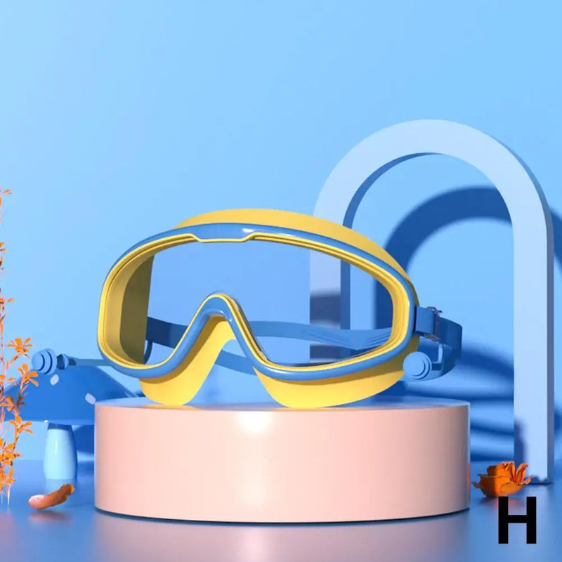 Anti-Fog Swim Goggles with Integrated Earplugs