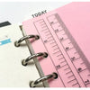Multifunctional Transparent PVC Bookmark Ruler for Loose-Leaf Notebooks