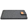 A black felt laptop sleeve case designed for 11 to 15 inch devices.