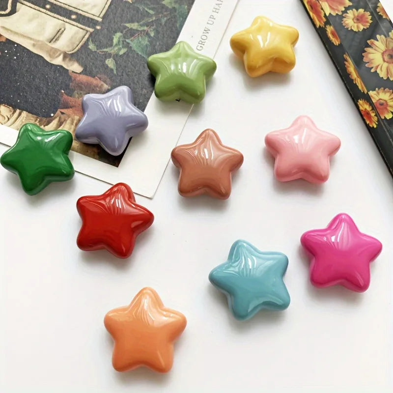 Star-Shaped Refrigerator Magnets for Photos and Notes