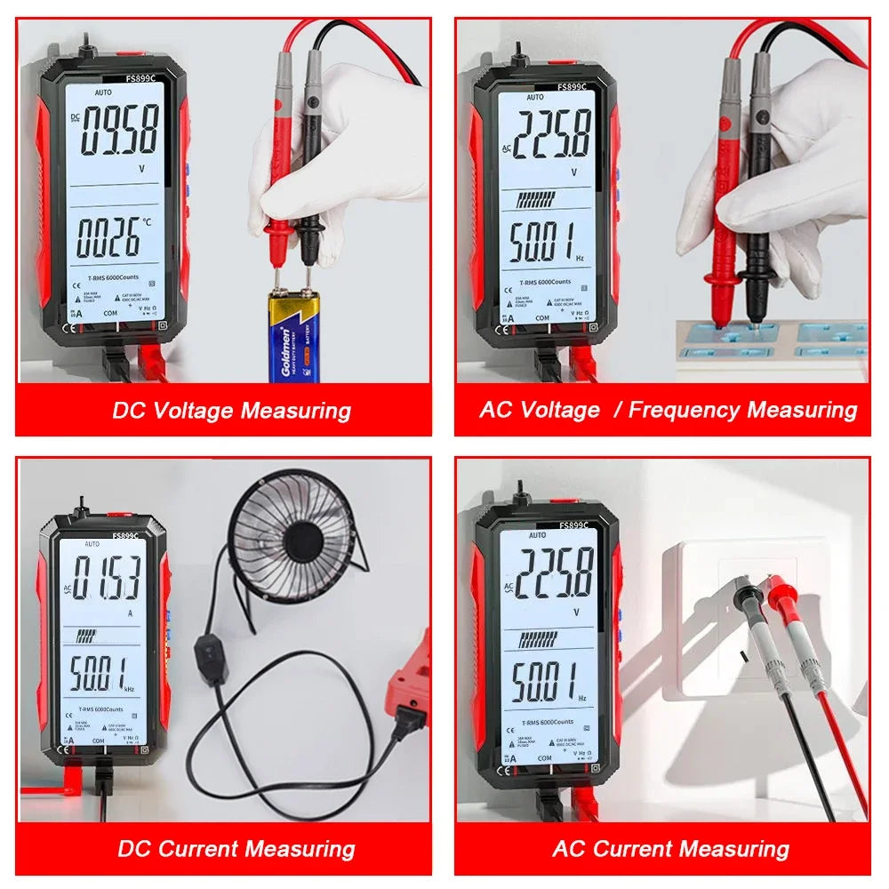 Smart True RMS Digital Multimeter with Large Display