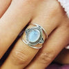 Oval Imitation Opal Ring for Women