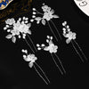 Elegant Floral Hair Stick — Pearl Flower Hairpin for Weddings & Parties