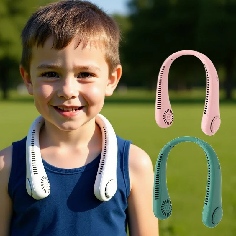 Ventilador de Cuello Portátil con 3 Velocidades