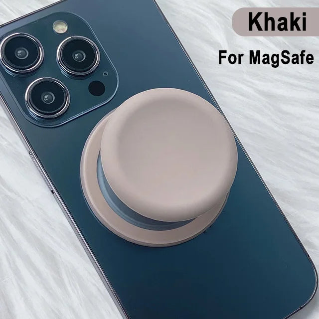 Magnetic Phone Grip and Stand with Silicone Cover
