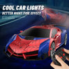 1:18 Scale RC Stunt Car with 360° Spin, LED Lights & One-Button Transformation