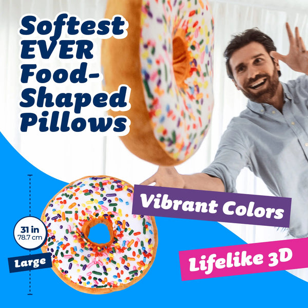 3D Donut Throw Pillow