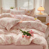 Floral Print 100% Cotton Duvet Cover Set with Two Pillow Shams