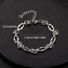 Pulsera de Cadena de Acero Titanio Unisex con Detalle de Nudo