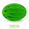 A ball of 22-Apple Green extra thick chenille yarn for hand knitting