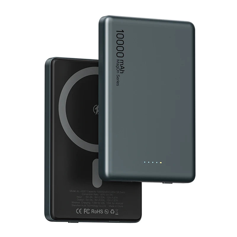10,000mAh Magnetic Wireless Power Bank with USB-C Fast Charging