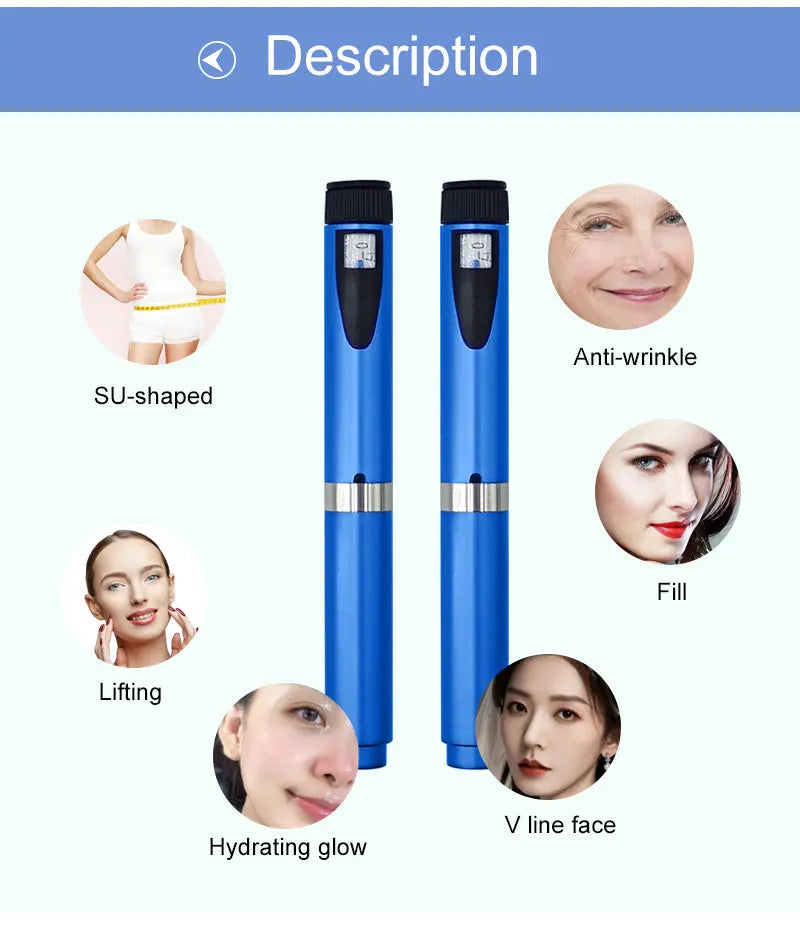 Reusable Metal Injection Pen - Adjustable Dosage 0-60 IU with Carrying Case