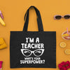 Sac Tote en Toile Durable pour Enseignants