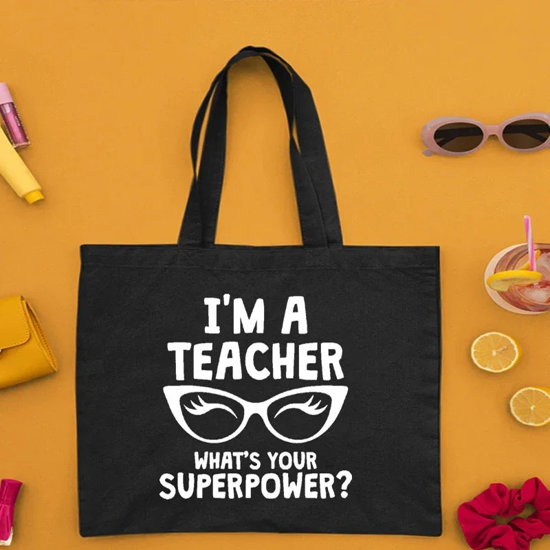 Sac Tote en Toile Durable pour Enseignants