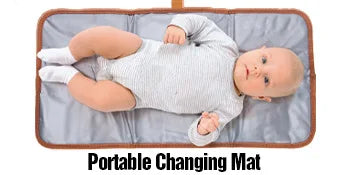 Leather-Look 20L Diaper Backpack with Stroller Straps