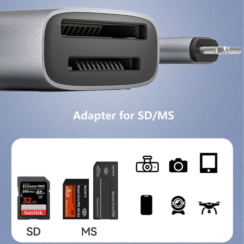 Dual-Slot-Kartenleser mit Lightning & USB-C