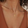 14K Gold-Plated Cross Pendant Necklace
