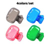 Set of four colored portable electric toothbrush head covers with ventilated cases