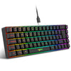 Compact 68-Key RGB Gaming Keyboard with USB Wired Connection