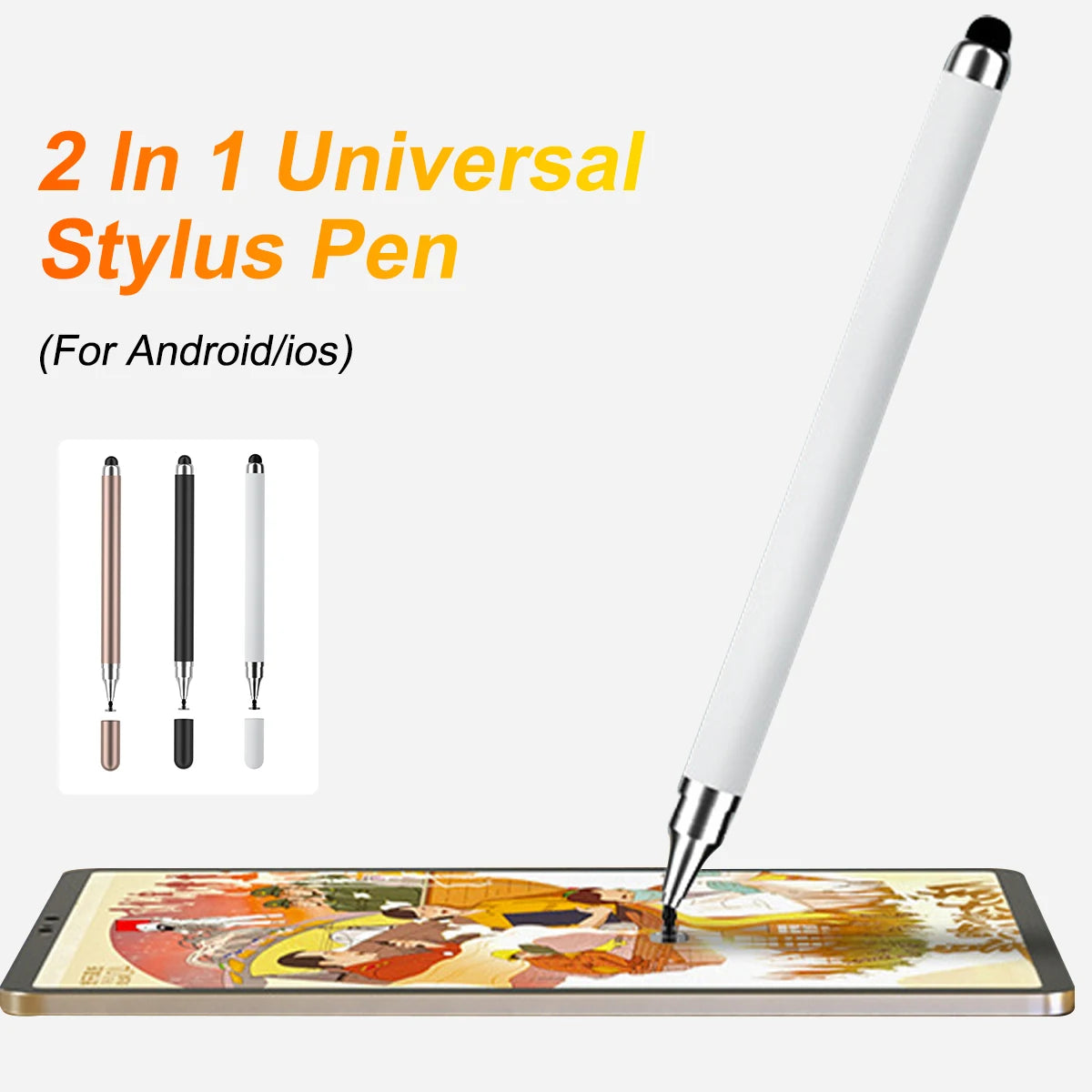 Universal 2-in-1 Stylus Pen for Touch Screens