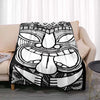 Manta de Lana Fleece con Estampado Tiki Bar Aloha