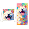 2-in-1 Microfiber Quick-Dry Beach Towel with Foldable Backpack & Storage Bag