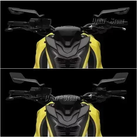 Universal Motorcycle Side Mirrors with Adjustable Winglets