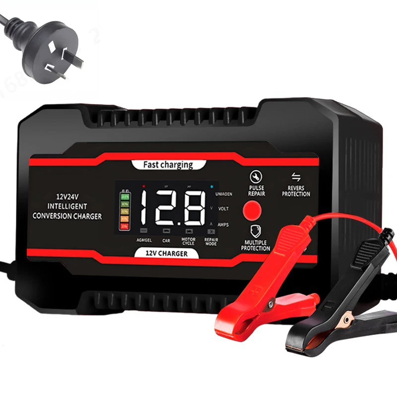 Smart 12V 6A Battery Charger with 7-Stage Pulse Repair
