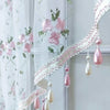 Embroidered Floral Lace Valance Curtain