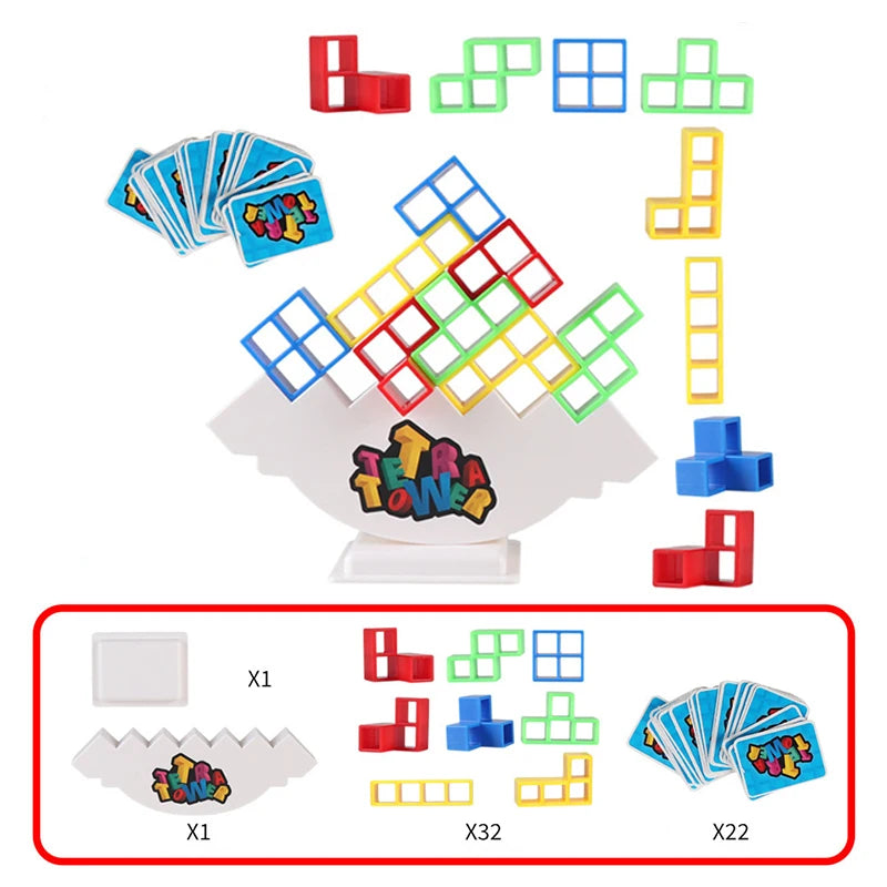 Stacking Tower Balance Game – Family Building Blocks Set