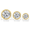 Pendientes de Moissanite con Baño de Oro de 14K