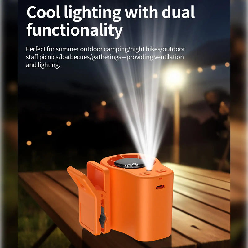 Portable Clip-On Fan with LED Display