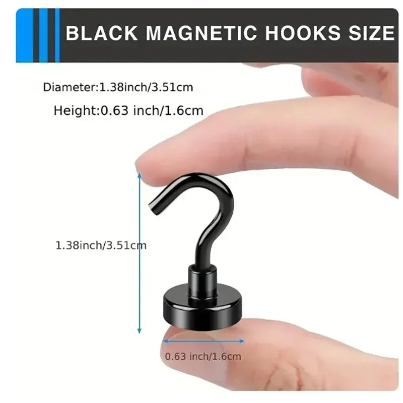 Magnetic Hooks with Strong Grip (Set of 6)