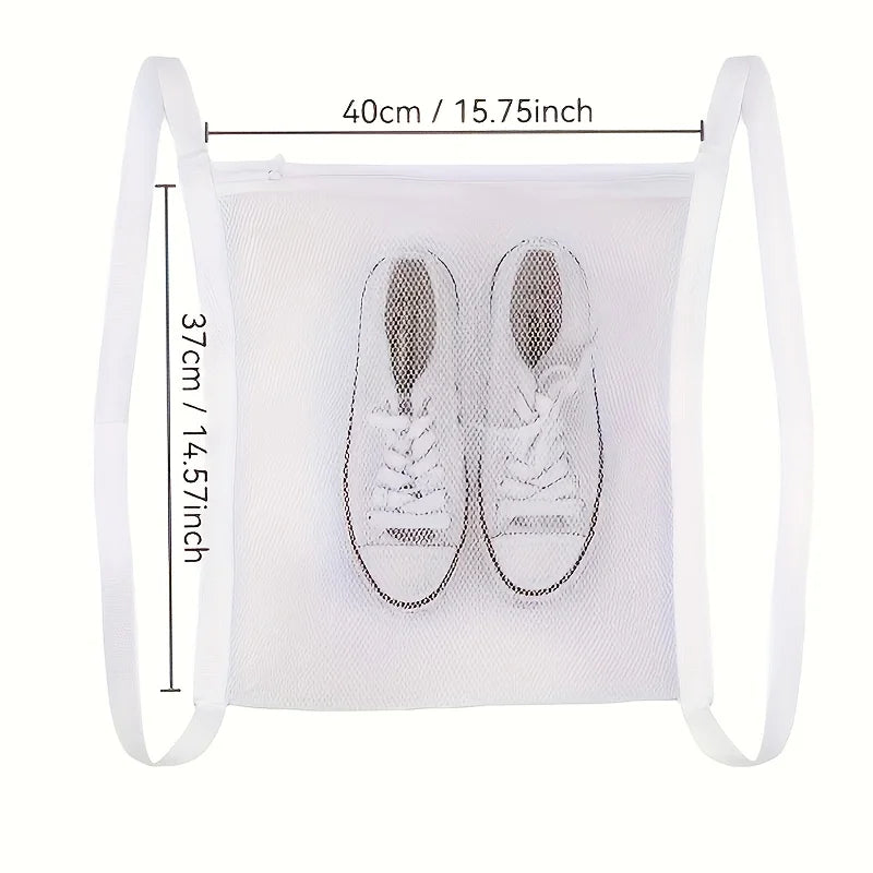 Reusable Mesh Shoe Wash Bag for Machine Washing & Drying