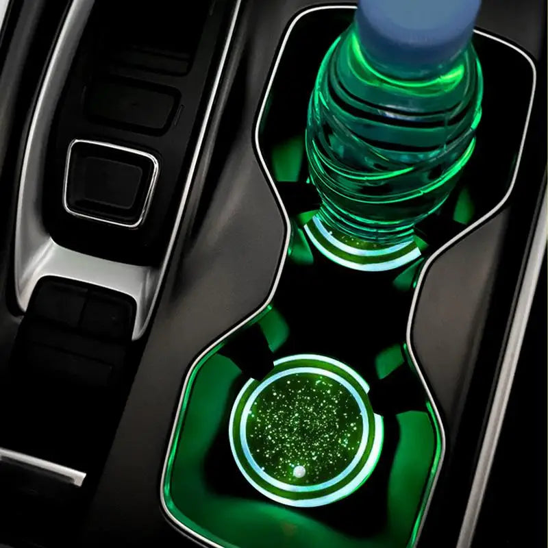 LED Light-Up Car Cup Coasters with Motion-Activated Glow