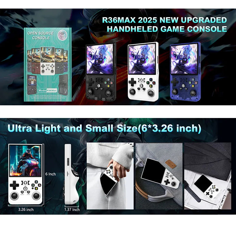 Retro Handheld Gaming Console – 4.0-Inch IPS Display, Linux OS, 30,000+ Retro Games
