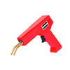 Red plastic welding repair kit with staples for car bumpers