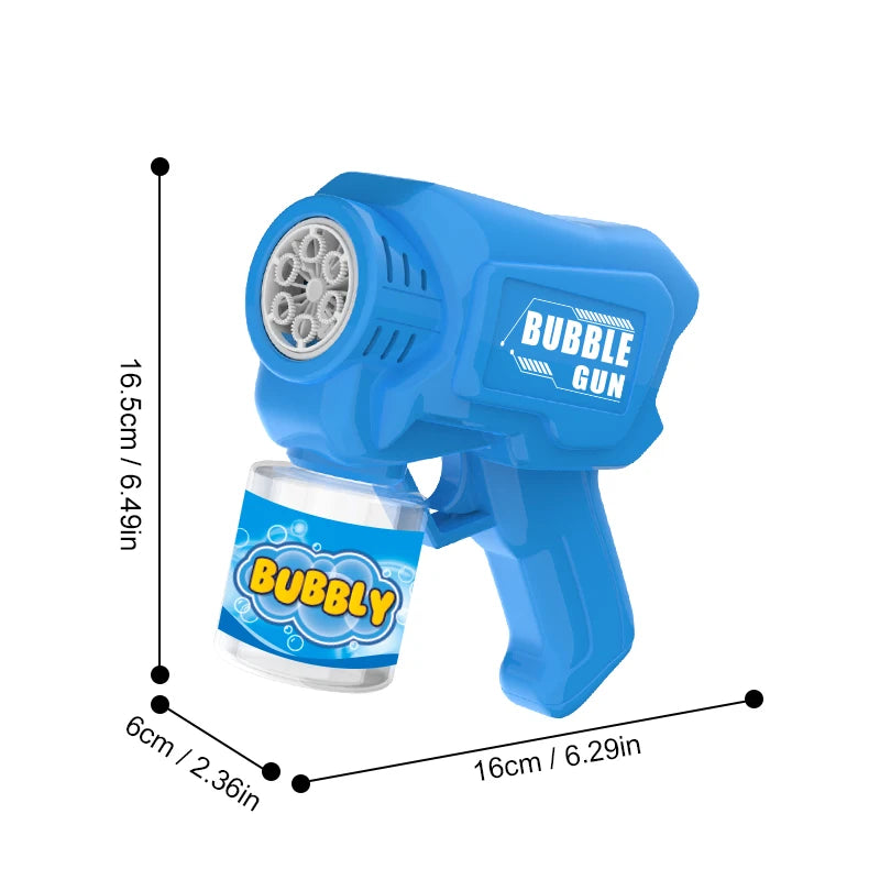 Automatic Bubble Gun for Kids – No Batteries Needed