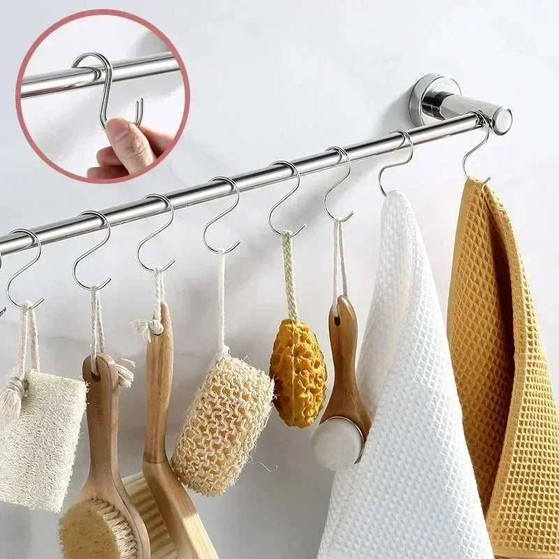Stainless Steel S Hooks for Kitchen, Bathroom & Organizing