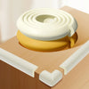 Yellow soft NBR table edge and corner guard bumper strips with a white spiral product.